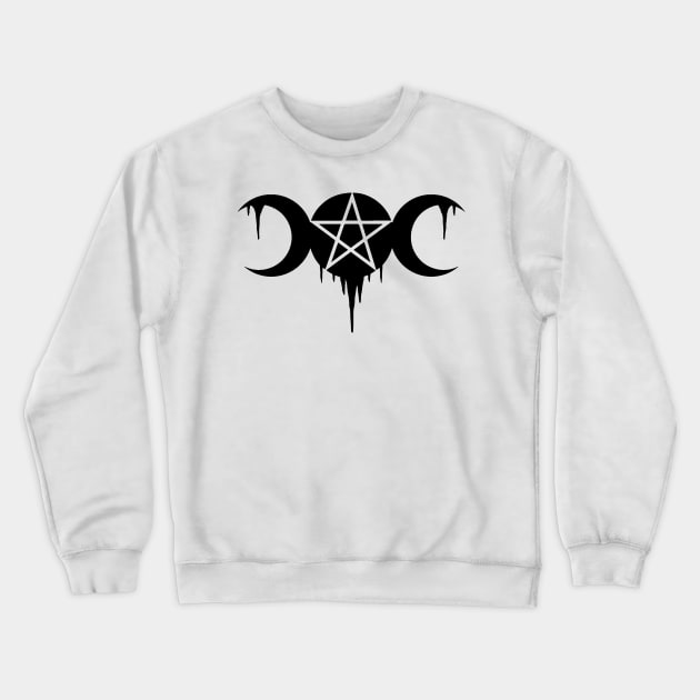 WICCA, WITCHCRAFT, TRIPLE MOON Crewneck Sweatshirt by Tshirt Samurai